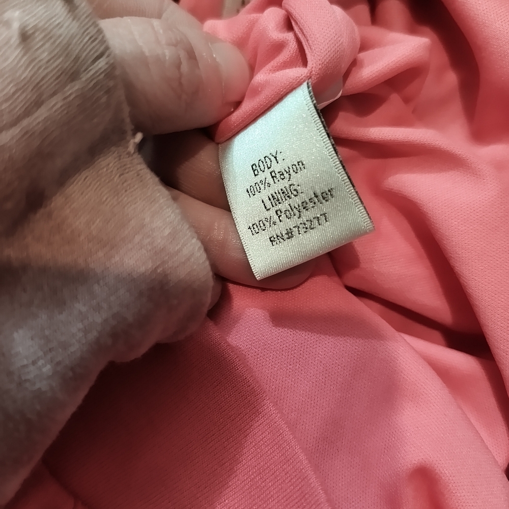 Lauren Conrad Pink Coral Hi Lo Midi Skirt Sz Med Flowy Y2K Fairy Whimsical - Picture 5 of 9